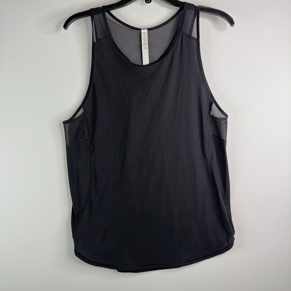 lululemon Black Women's Tank Top Size 10 Breathable NWOT
